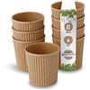 BIOZOYG 50x bicchierini caffè isotermici 100 ml / 4 oz, Ø 62 mm marrone - bicchieri carta a doppio strato e senza plastica - bicchierini caffe carta