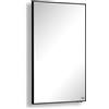Könighaus Specchio Riscaldamento ad Infrarossi - 800 Watt Cornice Nera Incluso Termostato - Alta Efficienza Energetica - Riscaldamento a Parete