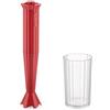 Alessi Plissé MDL10 R - Frullatore a Immersione di Design con Bicchiere Graduato, in Resina Termoplastica, Spina Europea 500W, Rosso