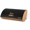 Feel Maestro Portapane MR-1775-BLACK Nero Legno Metallo Bambù 25 x 13,3 x 36,5 cm