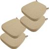 DOGACA Set 4/2 Cuscini Sedia da Cucina/Cuscini di Seduta, 40x38 43x40 43x42cm (3/5/8CM Spessore) Confortevole Cuscini Coprisedia da Cucina,con Lacci Imbottito,Lavabili(15,4pcs:40x38x3cm)