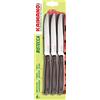Kaimano 6 Coltello per bistecca Dinamik inox cm 11,5 vari colori 6 PEZZI (Marrone)