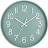 WheatThrive Orologio da parete turchese, 30 cm, silenzioso, senza ticchettio, con grandi numeri arabi 3D, per soggiorno, camera da letto, cucina