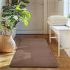 SIMPEX Tappeto Runner Marrone 60x100 cm Tappeto a Pelo Corto Lavabile, Antiscivolo e Morbido, Design Monocromatico Moderno per Camera da Letto, Cucina e Corridoio