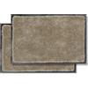 Astra Zerbino per interni antiscivolo, super morbido, lavabile a mano, facile da pulire, set da 2, 40 x 60 cm, beige