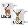 Colorfamily Coppia di tazze Natale Tazza Natalizia PERSONALIZZABILE con nome Renne Baby Christmas Mug 11 Oz Idea Regalo