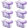 Generico SET 6 vaschette 400 ml assorbi umidità profumate LAVANDA anti odore deumidificatore sali per bagno cucina camper caravan roulotte ripostiglio dispensa armadio