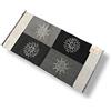 SpazioTessile Tappeto Stuoia Cucina Multiuso 100% Cotone Indiano Ricamo 6 Misure 6 Colori CH (Nero, 55x280)