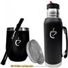 UN MATE - Set Yerba Mate Completo: Tazza Termica da 350 ml con Coperchio, Bombilla Inox, Thermos da 1L e Spazzola - Kit Elegante per Mate Argentino, Senza BPA