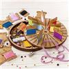 Luca-S Set di 32 organizer per filo da ricamo, scatola organizer in legno con bobine di filo interdentale, scatola organizer per punto croce