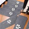 Obliqwin Tappetino Autoadesivo per Scale - 15 pezzi Long Tappetini Luminosi Antiscivolo Per Scale Tappetino per Scale Protezione Interne In Gradini Legno per Bambini Anziani e Animali