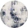 RugVista Mila, Tappeto, Moderni, Ø 200 cm, Rotonda, Pelo medio, Soggiorno, Sala da pranzo, Camera letto, Cucina, Lavabile solo a secco, oeko_tex_100, Blu/Grigio