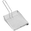 Lylithuif Paletta per patatine fritte in acciaio inossidabile, filtro, durevole, pala per friggere con manico lungo, per cucinare in casa, ristorante, 19x17x5 cm