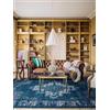 RugVista Vintage Vega, Tappeto, Vintage, 200 x 300 cm, Rettangolare, Pelo corto, Soggiorno, Sala da pranzo, Camera letto, Cucina, Lavabile solo a secco, oeko_tex_100, Scuro Blu/Turchese