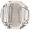 RugVista Amphi, Tappeto, Moderni, Ø 240 cm, Rotonda, Pelo medio, Lavabile solo a secco, oeko_tex_100, Grigio/Taupe