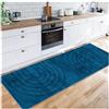 Siunwdiy Blu Scuro Tappeto Cucina Antiscivolo Lavabile 2 Metri, Tappeto Runner Lungo per Cucina, Corridoio, Soggiorno,Facile da Pulire, personalizzabile,40x200 cm