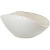 Onlylux Coppa Burano in Vetro Centrifugato Decorato a Mano - Centrotavola Decorativo 28 x 9,5 cm - Coppa in Vetro Artigianale per Arredo Casa - Bianco Perla