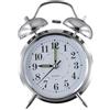 AugustknowU Sveglia classica a doppia campana, orologio da comodino tradizionale con lancette luminose, meccanismo a molla a carica a vento, quadrante grande per camera da letto