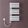 doporro Scaldasalviette Elettrico Bagno con Termostato Digitale e Funzione Timer 76x40cm 600W Bianco, Termoarredo Elettrico Temperatura Regolabile, Radiatore da Parete Verticale - FN