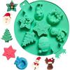 Gestionale Smarty Stampo in Silicone per Natale, Stampo per Dolci e Cioccolato, Stampi per Cottura a Motivi Speciale Natalizio, con Babbo Natale, Albero di Natale, Calzini, Campane, Pupazzi di Neve