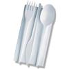 Generico 500x Tris Posate Plastica Riutilizzabili Bianche - Set Lavabile & Resistente Forchetta, Coltello, Cucchiaio - Posate da Picnic, Ufficio, Campeggio - Ecologiche & Durevoli Senza BPA