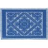 SpazioTessile Tappeto Sardo Stuoia Passatoia 100% Cotone Made In Italy ch 100% Cotone Jaquard (Blu, 55x115)