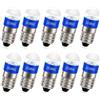 Ruiandsion Lampadina LED E10 con base a vite, colore blu, AC 220-240 V, 2835, 2SMD, ricambio per candele, casa, camera da letto, ufficio, confezione da 10