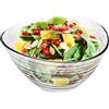 PLATINUX Ciotola per insalata in vetro, ciotola triangolare, 2 l, ciotola in vetro, grande xxl bowl