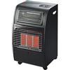 EGLEMTEK Stufa Catalitica a Gas GPL 4200 W Con Infrarossi Ventilata Turbo 1500 W Per Ambienti Fino A 80 m² 3 Livelli di Potenza Sicura con ODS & FFD Antiribaltamento Con Ruote 72 x 36 x 42 Cm Nero Opaco