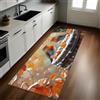 Generic Marrone Tappeto Cucina 50 x 180 cm Uccelli Pettirosso Antiscivolo Lavabile Pelo Corto Passatoia Runner Cucina Corridoio Soggiorno Camera