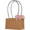 C.X.Y. 20 Pezzi Wedding Bag Cartoncino Kraft con Manica Plastica Impermeabile Porta Vaso Piantina Fiore Regalo (22 * 10 * 13.5+20.5cm)