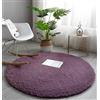 PALVIT Tappeto rotondo, 200 x 200 cm, grande, per soggiorno, cucina, camera da letto, con fondo antiscivolo, piccolo e morbido tappetino a pelo lungo per ingresso, corridoio, Thich
