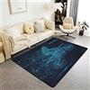 Loussiesd Tappeto da cross, 100 x 150 cm, per sport estremi, per soggiorno, camera da letto, corsa, motocross, motociclista, blu, tappeto decorativo