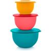 Tupperware Impressions Classic Set di 3 ciotole per alimenti in colori assortiti, lavabili in lavastoviglie e senza BPA (3 contenitori, 3 coperchi)
