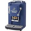 FABER COFFEE MACHINES | Deluxe 3.0 | Macchina Caffè ESE 44mm con Elettrovalvola, Portacialda Estraibile, Tanica Vetro 1L e Pressacialde in ottone regolabile (Navy Blue, CROMO)