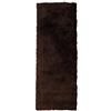 carpetfine Tappeto a pelo lungo Breeze passatoia Marrone scuro 80x350 cm | Tappeto moderno per soggiorno e camera da letto