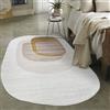 Mazovia Tappeto Moderno dal Design Astratto Irregolare a Pelo Corto Grande per Salotto - Tappeti per Camera Doppia, Camera da Letto e Sala da Pranzo - Beige - 80 x 150 cm