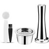 i Cafilas Capsule di caffè ricaricabile Kfee in acciaio inox riutilizzabile capsula di ricarica filtro caffè per caffitaly Tchibo Cafissimo ALDI Expressi Capsule caffè (Capsule+Tamper)