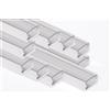 AFTERTECH 10x 1metro (10M) 1207 12x7mm Profilo Alluminio SILVER Minimal Per Strisce Strip LED Barra Rigida INTERA 1MT 1m + Copertura TRASPARENTE (10x 1metro 1207 clear)