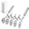 Lihengkong Tagliapasta professionale a 5 ruote, strumento per pizza e impasto, utensile da cucina multiuso in acciaio inox, utensile da cucina per cottura, taglio reticolare, dividere biscotti, rotella per