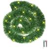 Akxlax 5m/10m Ghirlanda Natalizia per Scale con Luci LED Timer, Lunga Ghirlande Natalizie con Luci, Decorazioni Natale per Camino Esterno Porta Esterne (10m)