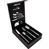 Arcos Serie Milano - Set di posate da 24 pezzi in confezione regalo (6 coltelli + 12 cucchiai + 6 forchette) monoblocco in acciaio inox, colore argento