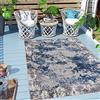 Carpeto Rugs Tappeto Astatto da Esterno Terrazzo Moderno a Pelo Corto - Tappeto per Esterno Grande - Tappeti da Esterno - Blu Grigio - 80 x 150 cm