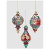 EDG Enzo De Gasperi Addobbo di Natale Palla Trottola Fuso Geometrie Ass. H 16 Cm Multicolor 1 Pz