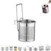 Generico Cestello per Pasta in Acciaio Inox,Divisorio per Cottura,Cestello per Pasta separata,Mestolo per Spaghetti,Cestelli Separato per Pentola Ideale per Scolare Spaghetti e Noodles Set, per verdure