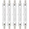 LEDLOCLB 78mm 118mm 220V R7s 150W Proiettore Alogeno Lineare Doppio Attacco Proiettore Dimmerabile Lampadina Alogena Per La Decorazione Domestica 3 Pezzi,78MM,5 Pezzi
