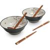 Generic EDO GIAPPONE - RAMEN BOWL SET/6 2PERS ACERBLAD O/22CM|H9CM