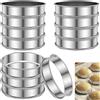 Guniata 12 anelli Crumpet, in acciaio inox 304, per torte, muffin (10 cm)