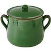 Brandani 52265 Marmitta Verde Con Coperchio Terracotta Da Fuoco