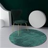 LONGSAO Rotondo Tappeto Designer Tappeto Moderno Salotto Antiscivolo Decorativo Tappeto Gradiente astratto verde solido, ø 200 cm